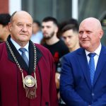 Служебният министър на образованието и науката проф. Галин Цоков и ректорът на висшето училище проф. д-р инж. Иван Кралов